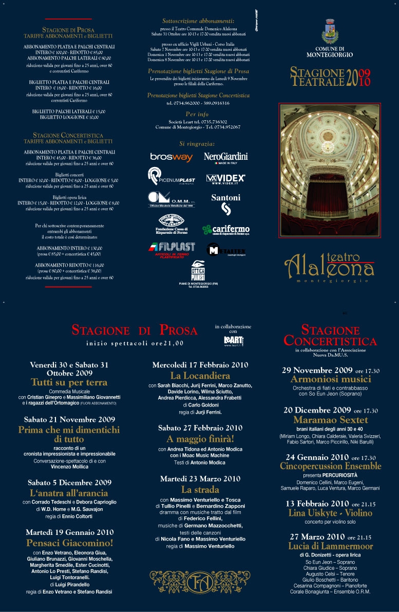 Stagione teatrale 2009 2010